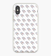 White Rabbit Candy Pattern - White iPhone Case