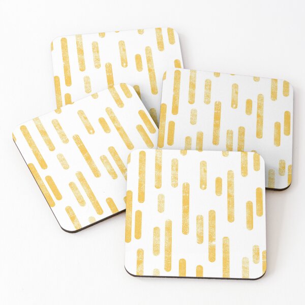 Item preview, Inky Rounded Lines Pattern | Mustard Yellow on White designed and sold by itsjensworld.