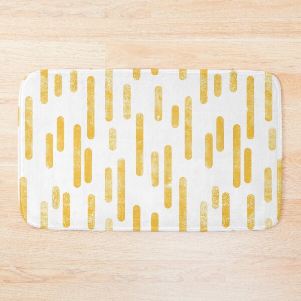 Item preview, Inky Rounded Lines Pattern | Mustard Yellow on White designed and sold by itsjensworld.