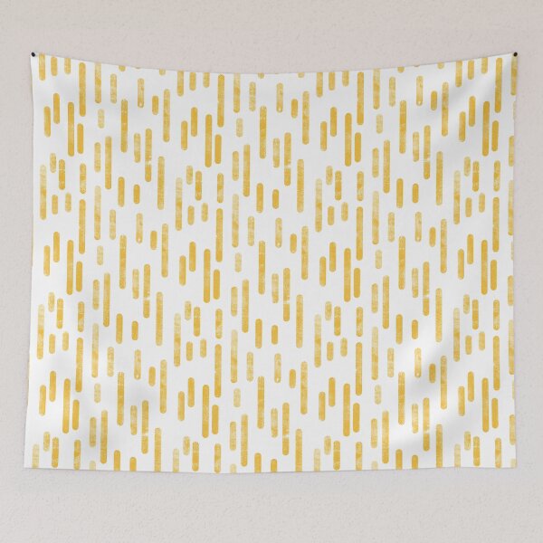 Item preview, Inky Rounded Lines Pattern | Mustard Yellow on White designed and sold by itsjensworld.