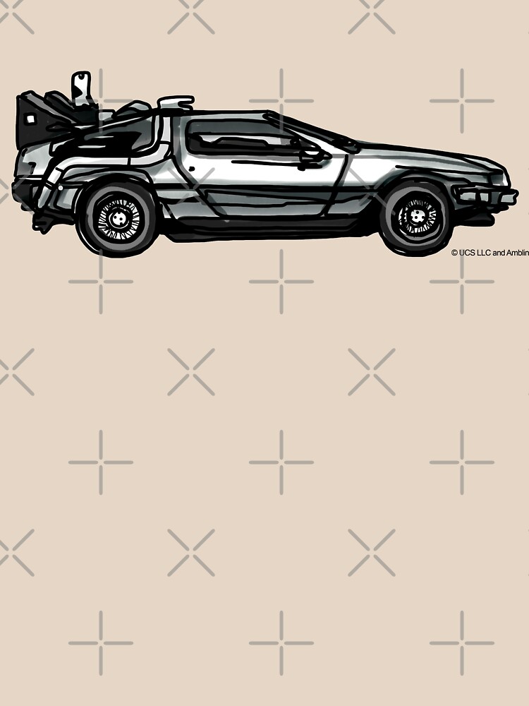 Back to the Future Time Machine: DeLorean Side Profile by sketchNkustom