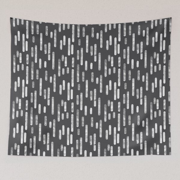 Item preview, Inky Rounded Lines Pattern | White on Graphite designed and sold by itsjensworld.