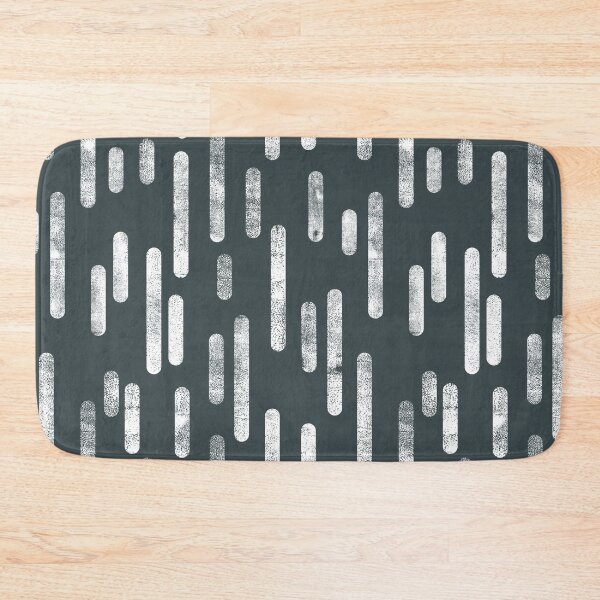 Item preview, Inky Rounded Lines Pattern | White on Dark Gray-Green designed and sold by itsjensworld.