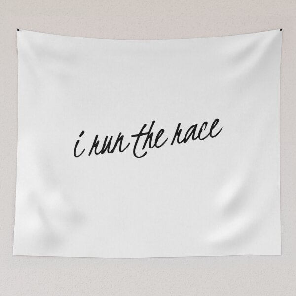 Item preview, I Run the Race Nice, Handwriting, Hebrews 12:1-2 designed and sold by bugtalk.