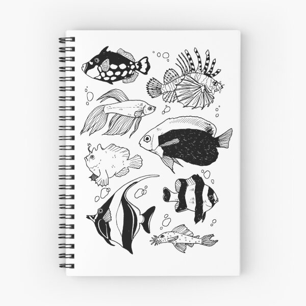 Item preview, Tropical Fish Lineart (on white) designed and sold by evekajander.