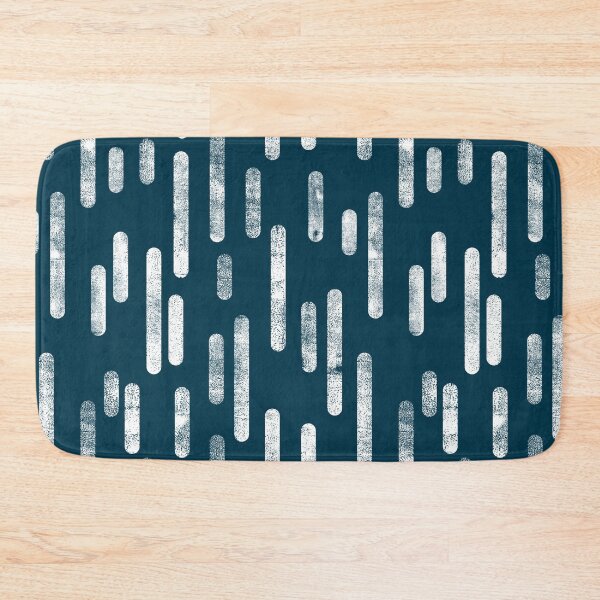 Item preview, Inky Rounded Lines Pattern | White on Dark Blue-Green designed and sold by itsjensworld.