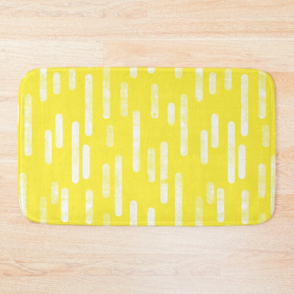 Item preview, Inky Rounded Lines Pattern | White on Bright Yellow designed and sold by itsjensworld.