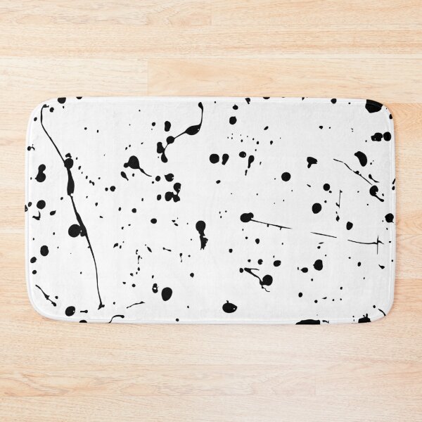 Item preview, Abstract black ink blot pattern on white background designed and sold by designer437.