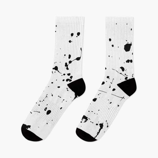Item preview, Abstract black ink blot pattern on white background designed and sold by designer437.