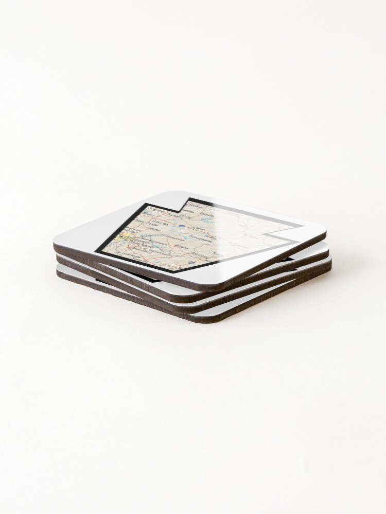 Thumbnail 4 of 5, Coasters (Set of 4), Keystone Map designed and sold by YeagerBombs.