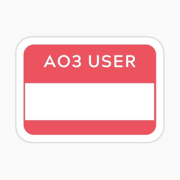 ao3 user nametag Sticker