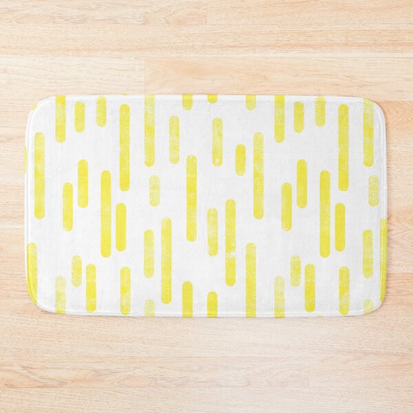 Item preview, Inky Rounded Lines Pattern | Bright Yellow on White designed and sold by itsjensworld.
