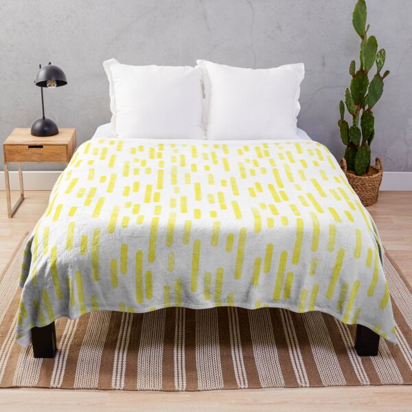 Item preview, Inky Rounded Lines Pattern | Bright Yellow on White designed and sold by itsjensworld.