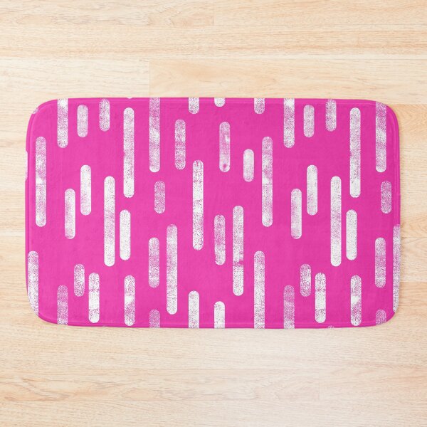 Item preview, Inky Rounded Lines Pattern | White on Bright Pink designed and sold by itsjensworld.