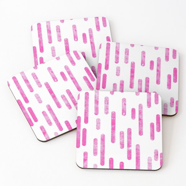 Item preview, Inky Rounded Lines Pattern | Bright Pink on White designed and sold by itsjensworld.