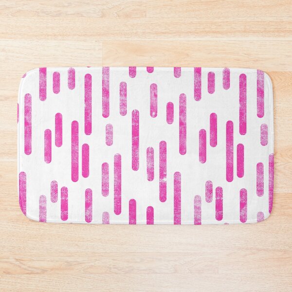 Item preview, Inky Rounded Lines Pattern | Bright Pink on White designed and sold by itsjensworld.