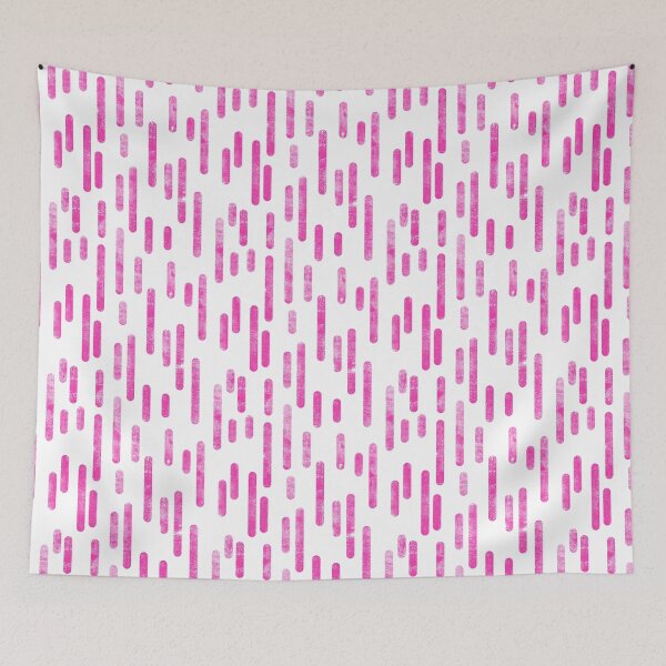 Item preview, Inky Rounded Lines Pattern | Bright Pink on White designed and sold by itsjensworld.