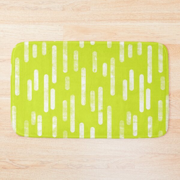 Item preview, Inky Rounded Lines Pattern | White on Bright Lime Green designed and sold by itsjensworld.