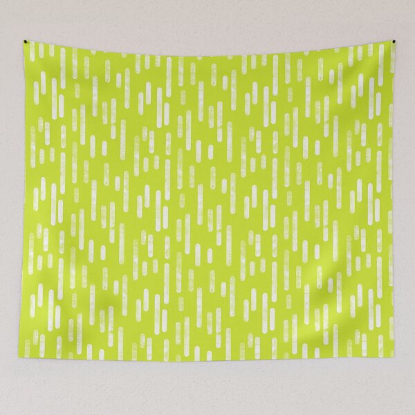 Item preview, Inky Rounded Lines Pattern | White on Bright Lime Green designed and sold by itsjensworld.