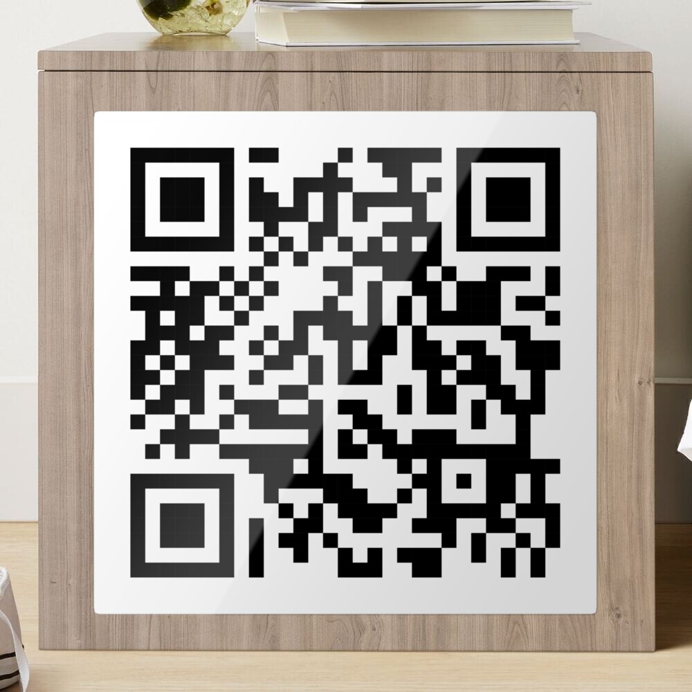 Rick Roll Meme QR Code Prank Rick Astley QR Code Keychain 