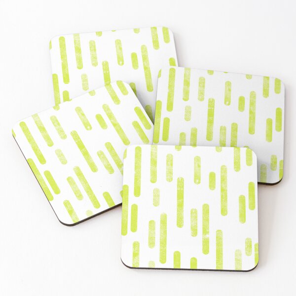 Item preview, Inky Rounded Lines Pattern | Bright Lime Green on White designed and sold by itsjensworld.