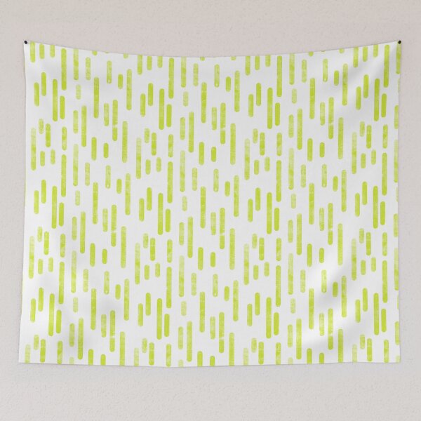 Item preview, Inky Rounded Lines Pattern | Bright Lime Green on White designed and sold by itsjensworld.