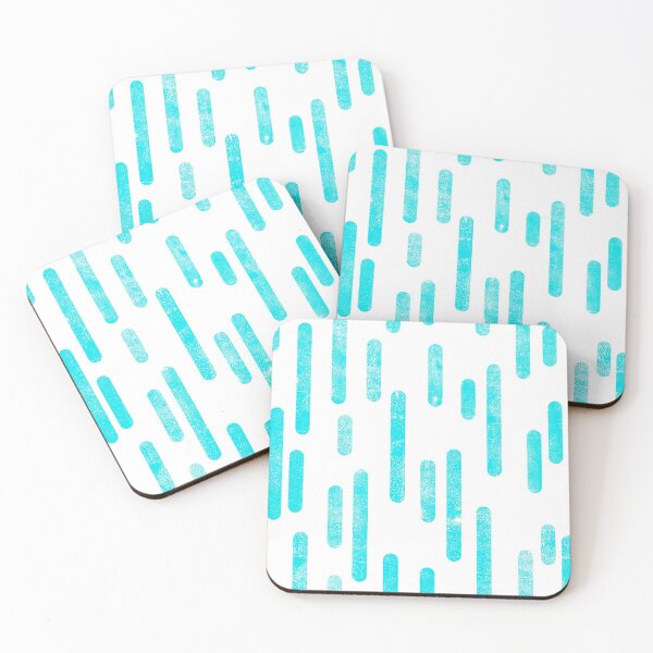 Item preview, Inky Rounded Lines Pattern | Bright Cyan Blue on White designed and sold by itsjensworld.