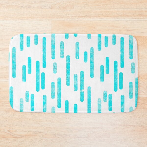 Item preview, Inky Rounded Lines Pattern | Bright Cyan Blue on White designed and sold by itsjensworld.