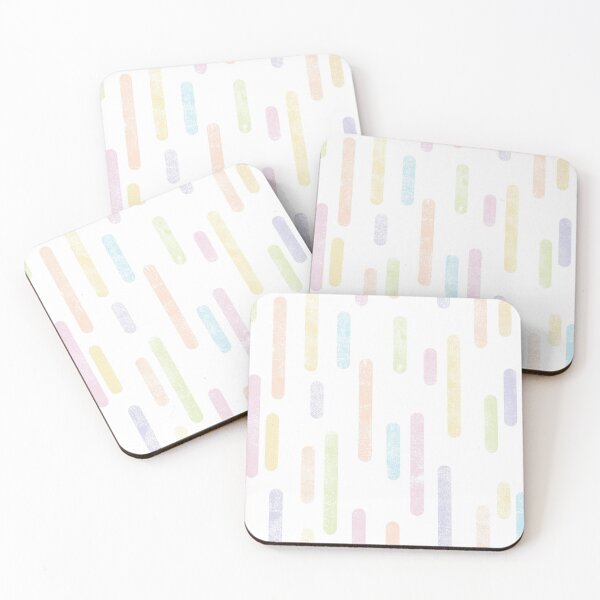 Item preview, Inky Rounded Lines Pattern | Mixed Pastel Colours on White designed and sold by itsjensworld.