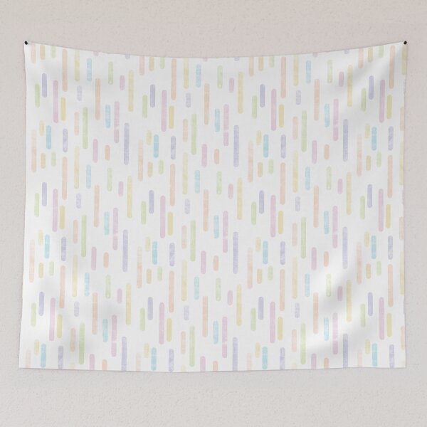 Item preview, Inky Rounded Lines Pattern | Mixed Pastel Colours on White designed and sold by itsjensworld.