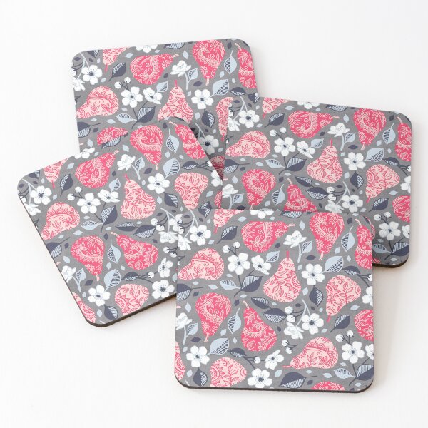 Item preview, Pretty Pears in Textured Grey and Pink  designed and sold by micklyn.