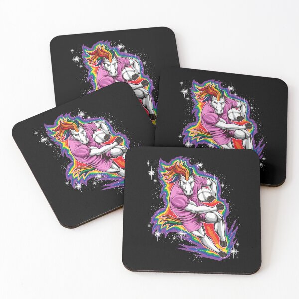 Item preview, Rugby Unicorn - Pushing On The Rainbow designed and sold by anziehend.