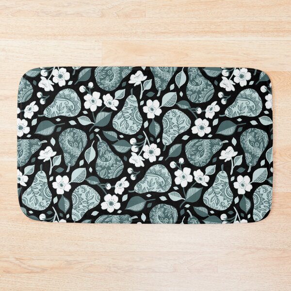 Item preview, Pears and Blossoms in Pine and Mint Green designed and sold by micklyn.