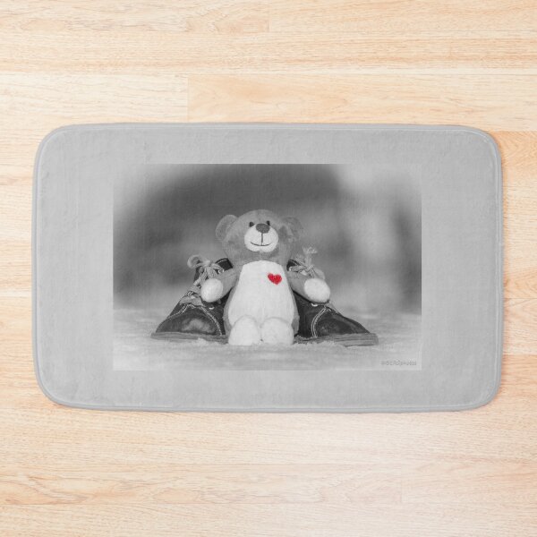 Item preview, Stuffed bear and baby shoes B&W designed and sold by BERGphotos.