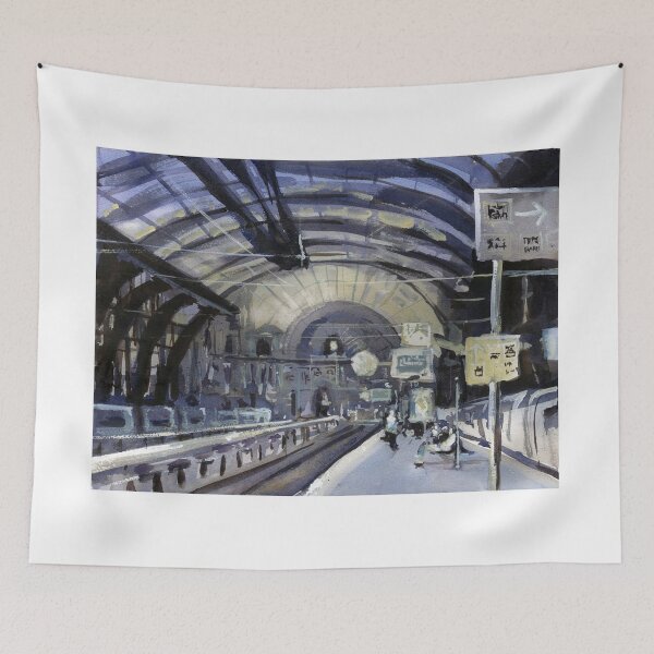 Item preview, Painting of elaborate interior of Antwerpen Centraal Trail Station- Belgium.  Antwerp train station  designed and sold by rfoxphoto.