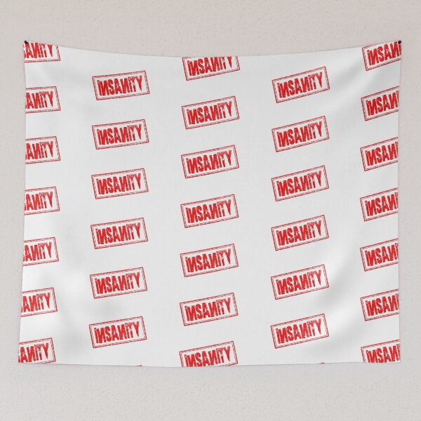 Item preview, Insanity (Distressed Vintage Retro Stamp) designed and sold by SassyClassyMe.