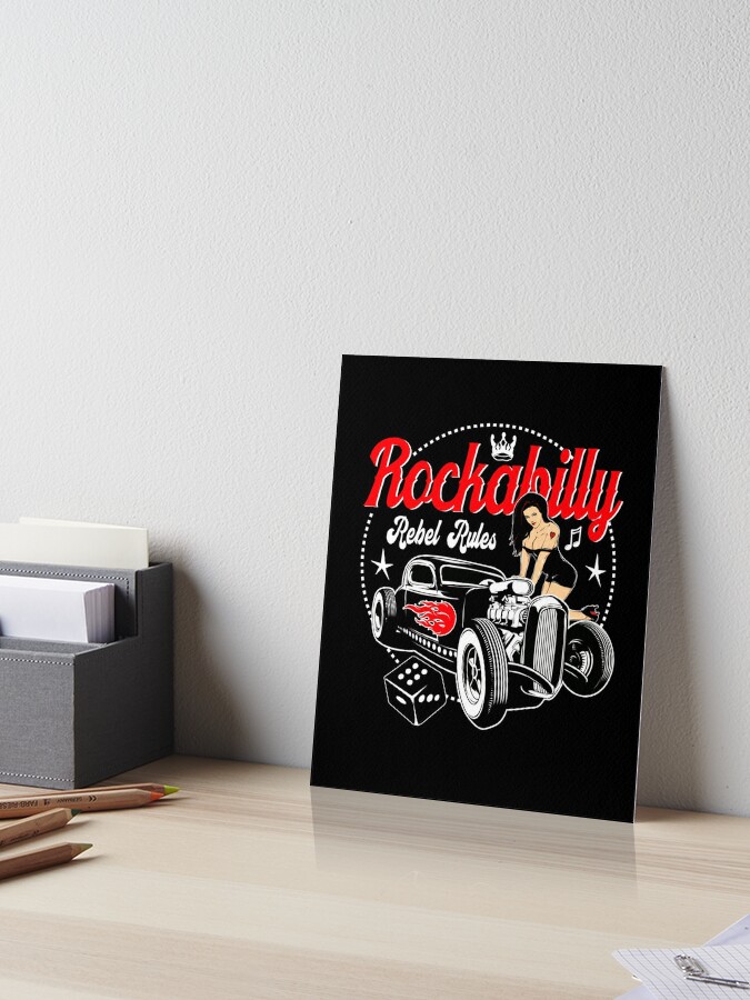 Rockabilly Style Pinup Girl Vintage Classic Hot Rod Rock and Roll Music |  Poster
