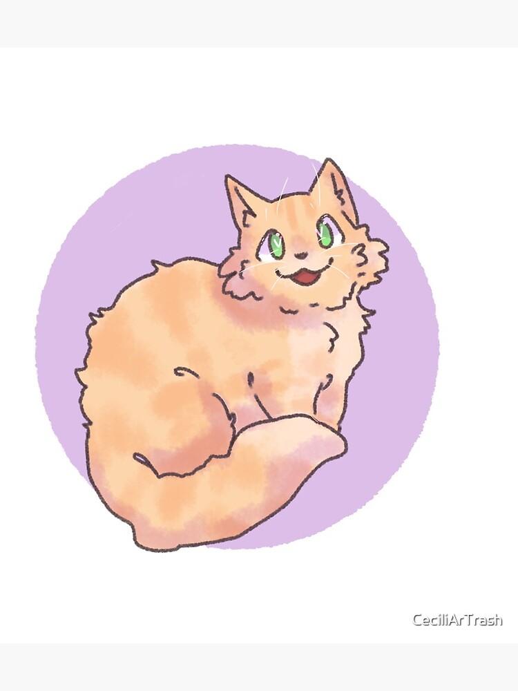 Carte De Vœux Gros Chat Bourre D Amour Par Ceciliartrash Redbubble