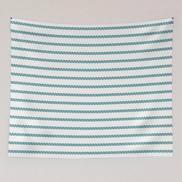 Item preview, Cadet Blue Rope Stripes designed and sold by HomeLivingCo.