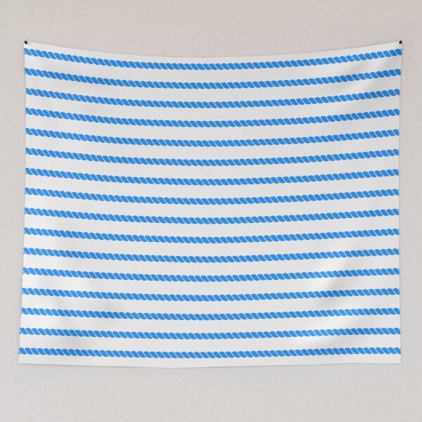 Item preview, Dodger Blue Rope Stripes designed and sold by HomeLivingCo.