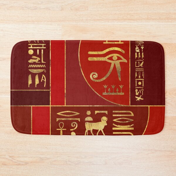 Item preview, Egyptian Geometric Art Deco Red and Gold designed and sold by k9printart.
