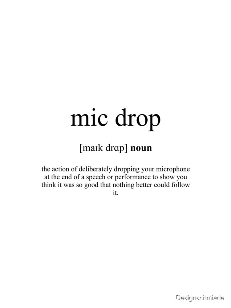 mic drop sentence