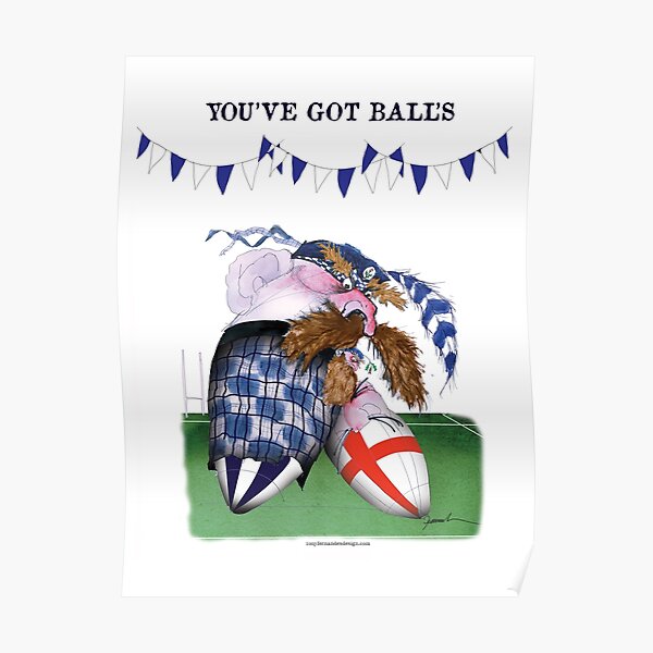 Rugby Ball's Scotland v England Poster