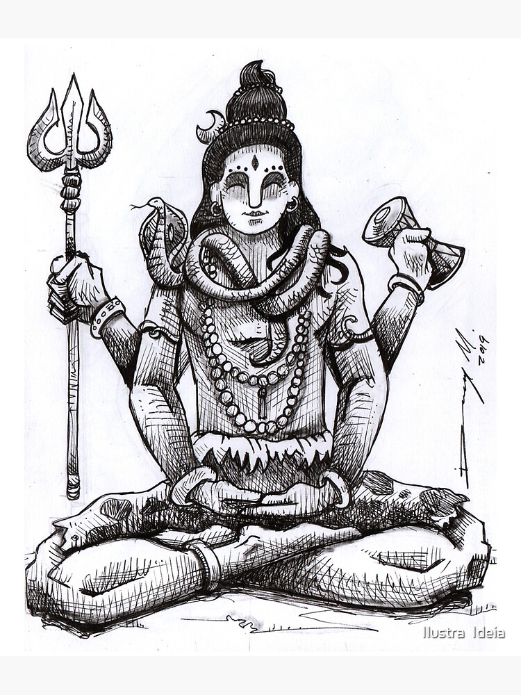Lord Shiva - Kesin | Watercolor On Paper | By Prasad P Mahale | Exotic  India Art