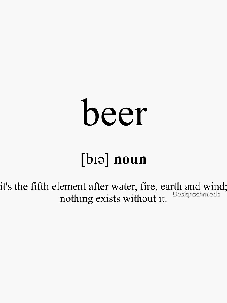 "Beer Definition Dictionary Collection" Sticker for Sale by