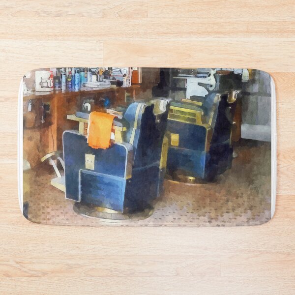 Item preview, Barber Chair With Orange Barber Cape designed and sold by Susan Savad.