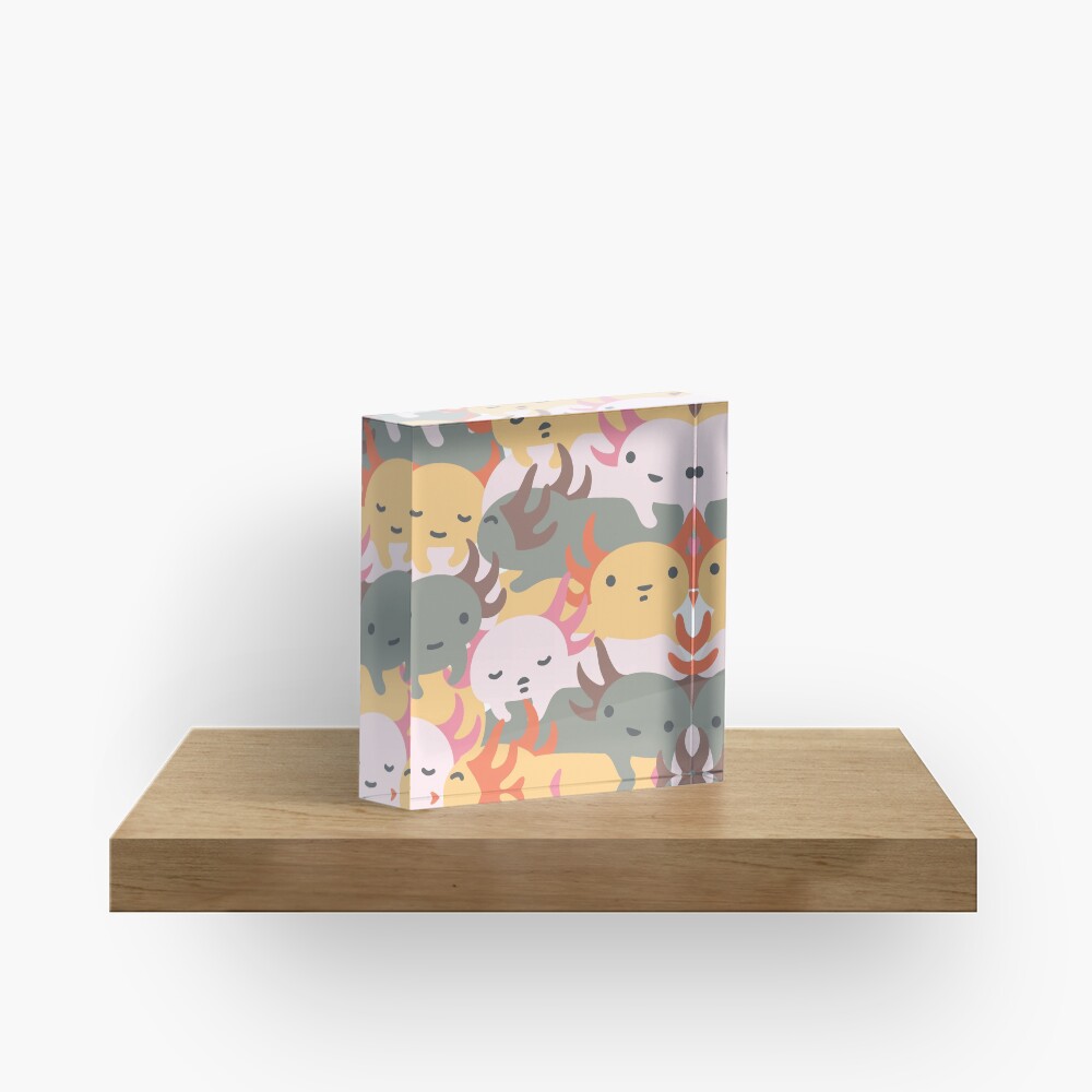 AXOLOTL WAVE - We are the CUTEST CREATURE in the Water World Acrylic Block