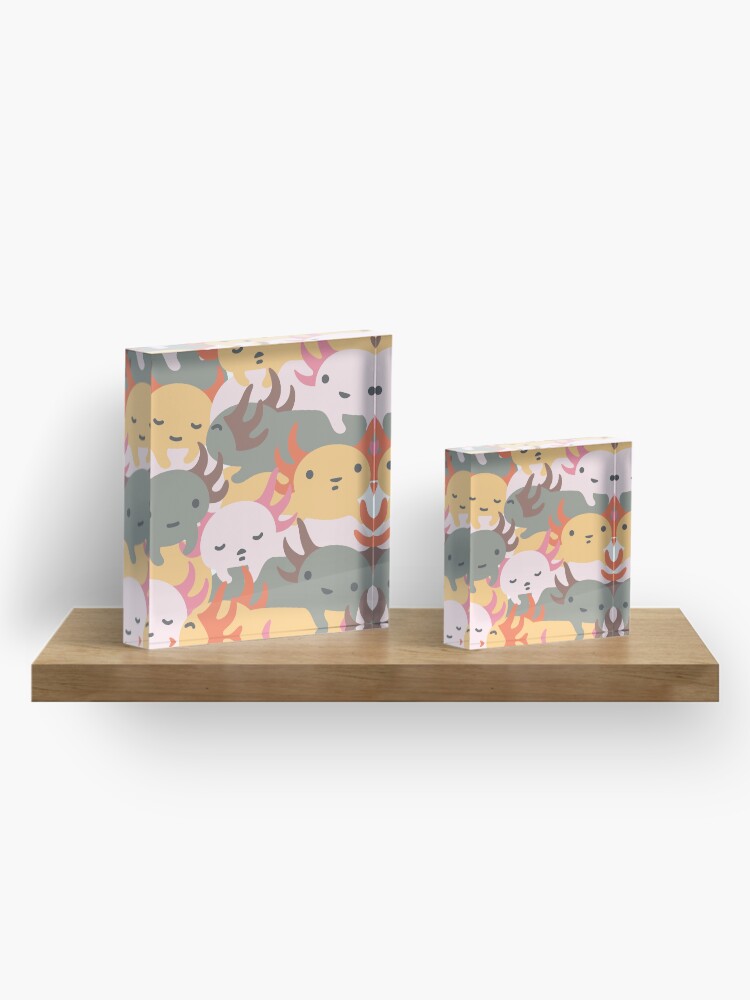 Alternate view of AXOLOTL WAVE - We are the CUTEST CREATURE in the Water World Acrylic Block