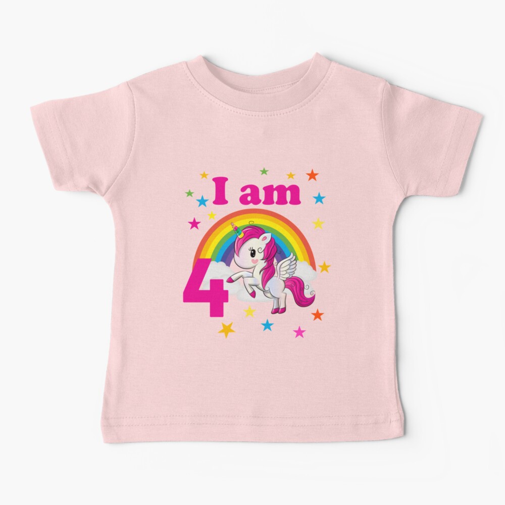 I m 4 unicorn birthday 4 year old birthday boy t shirt gift idea fourth birthday girl Kids T Shirt by Jelisandie Redbubble