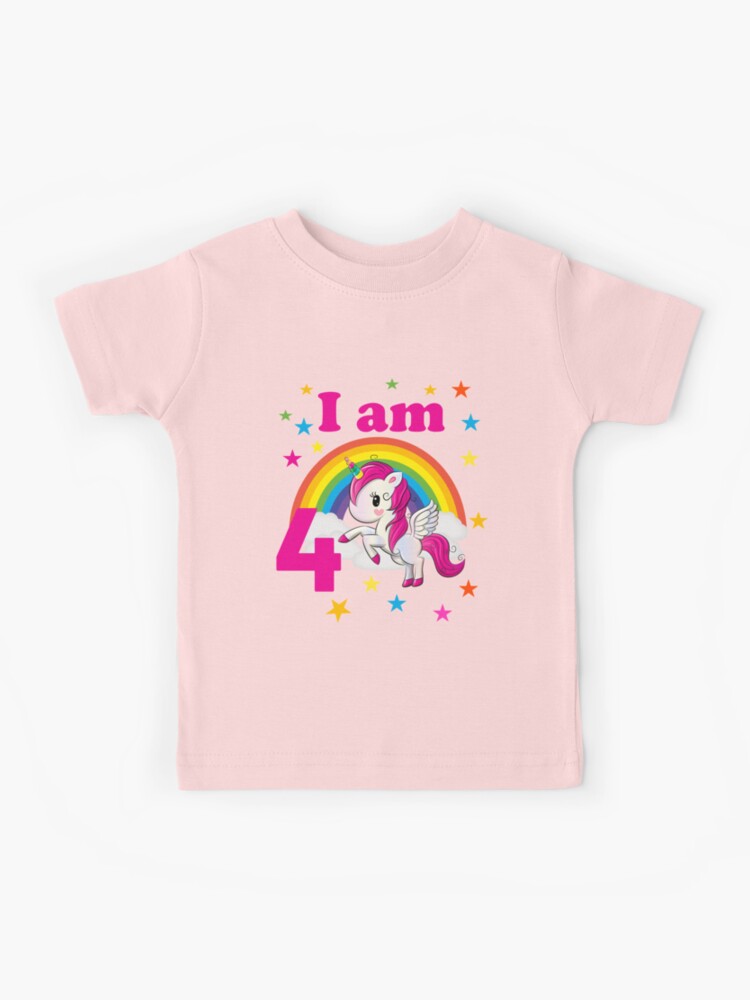 I'm 4 unicorn birthday 4 year old birthday boy t-shirt gift idea fourth  birthday girl